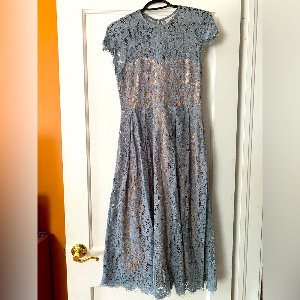 H&M blue lace dress size 4